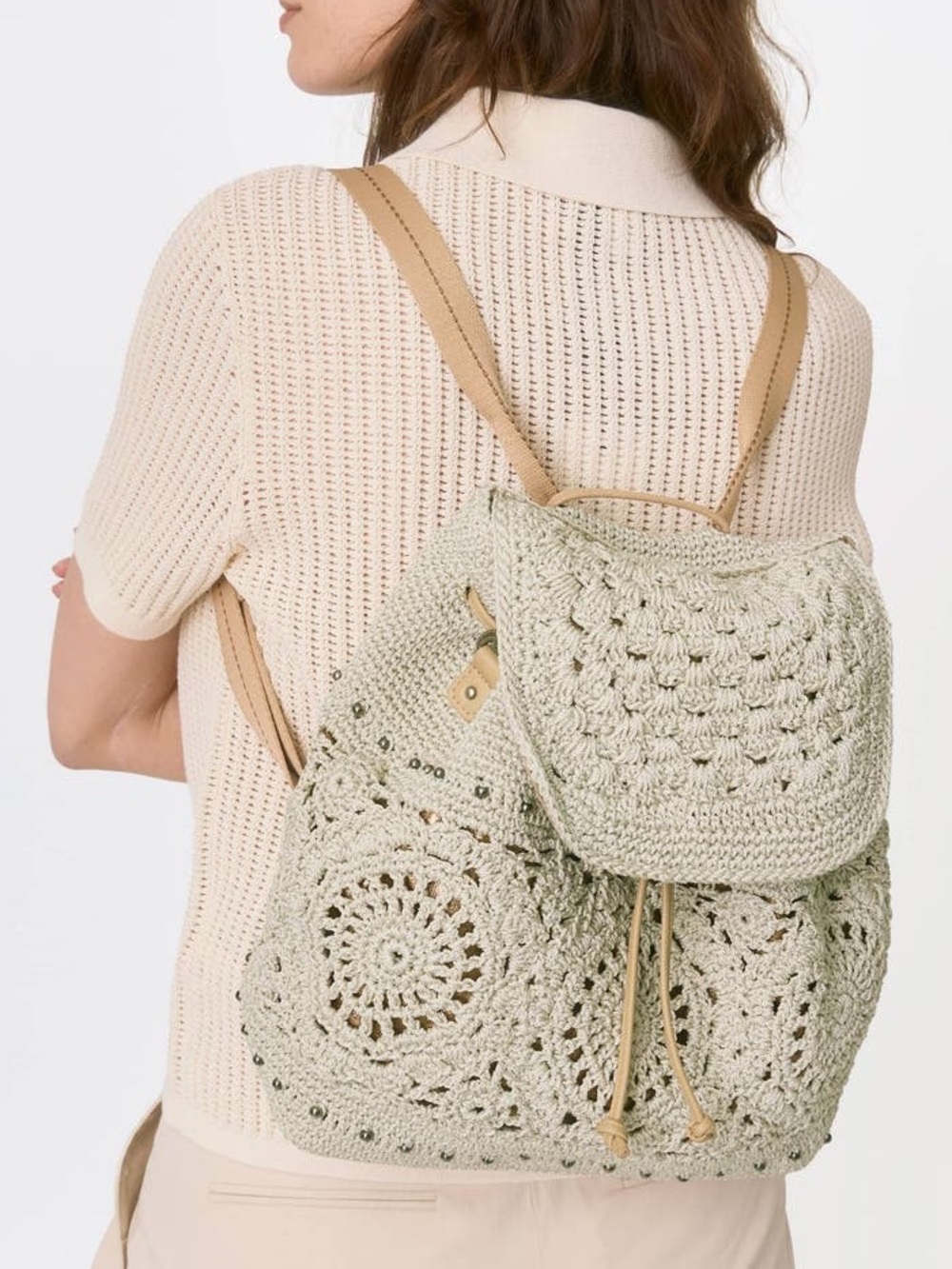 The Sak Sayulita Crochet Backpack
